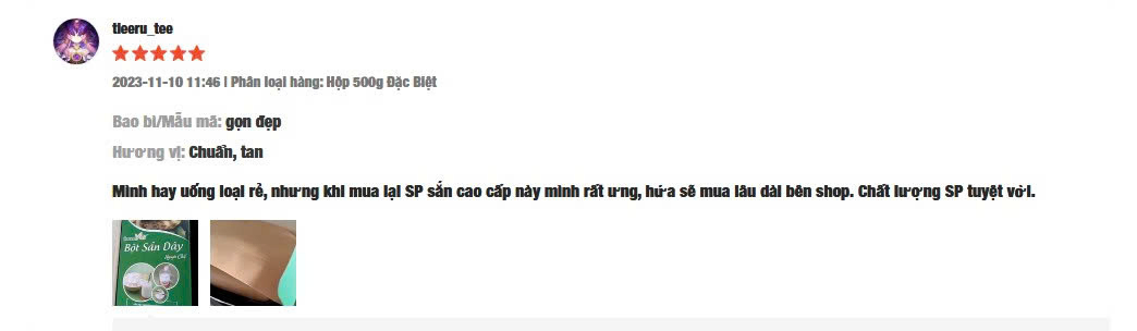 bột sắn dây nguyên chất